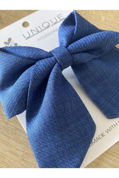 UniqueHandMade Culoare uni Albastru închis Cataramă automată cu fundă, cadou pentru copii, realizat manual pentru adulți, pentru adolescenți