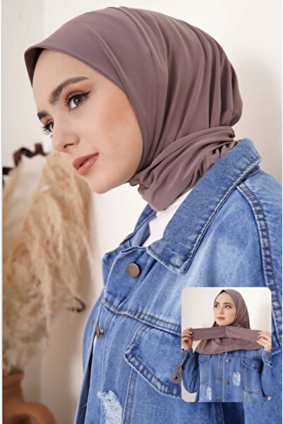 The Wear Şal practic cu închidere rapidă, şal practic hijab, şal din bumbac p...