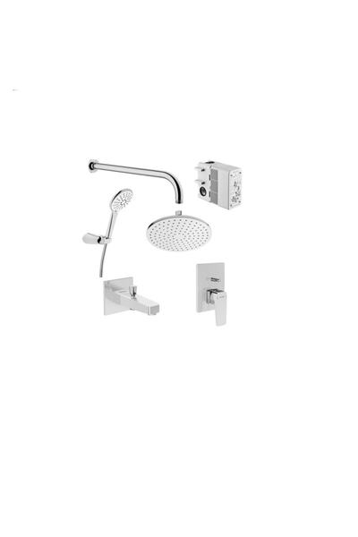 Artema Root Square A49280 Ankastre Duş Seti, 6 Parça, Krom
