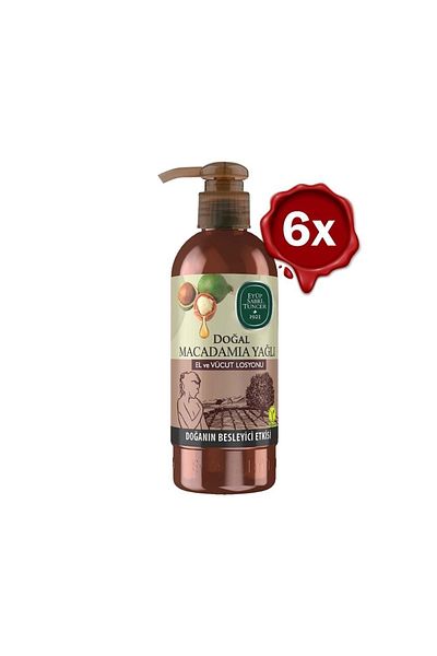 Eyüp Sabri Tuncer 250 Ml x 6 Natural Macadamia Oil Hand and Body Lotion