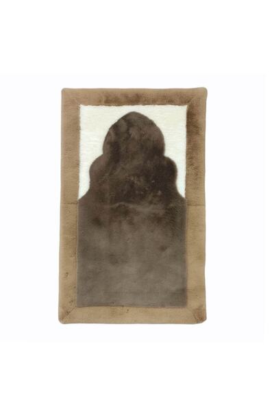 Dericibey Karamel Ve Beyaz Peluş Seccade