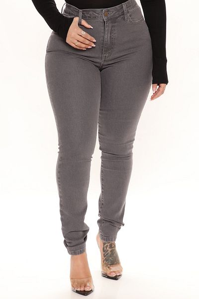 sinembutik Gray Large Size Lycra Jeans
