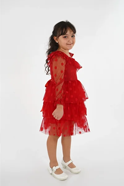 HMZ GOLD Single Sleeve Polka Dot Dress - Graduation-dog Day And Celebration Dress