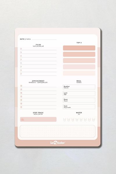 Le Color Daily Planner Block Natural