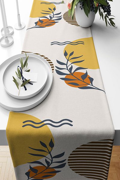 Pilloveland Runner Omega Patterned Suede Woven 140*40 cm