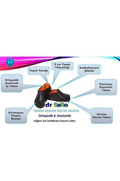 DR SABO Ortopedik Airmax Sabo Terlik Deri El Yapımı