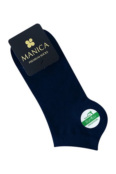 MANICA Мъжки бамбукови чорапи до глезена - тъмносини