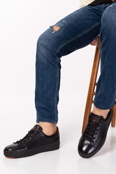 Gondol În interior și în exterior Pantofi casual din piele naturală cu talpă anatomică Ny.836 - Negru - 45