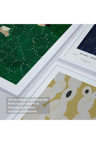 HOMEPACK Σετ 6 πίνακες με λευκό πλαστικοποιημένο πλαίσιο Six-007