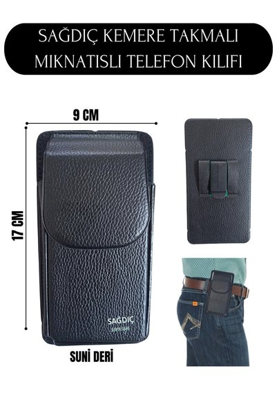Sağdıç Saraciye Leather Magnet Cover Phone Case Waist Bag Belt Holder