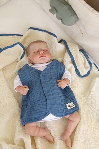 Ninna Kids Multi Muslin Baby & Kids Vest - Indigo