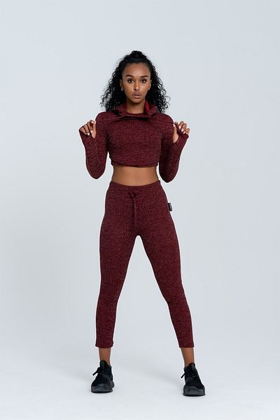 Gymwolves Women's Tracksuit Set of 3 | Red | Bra | Hoodie | Bottom |