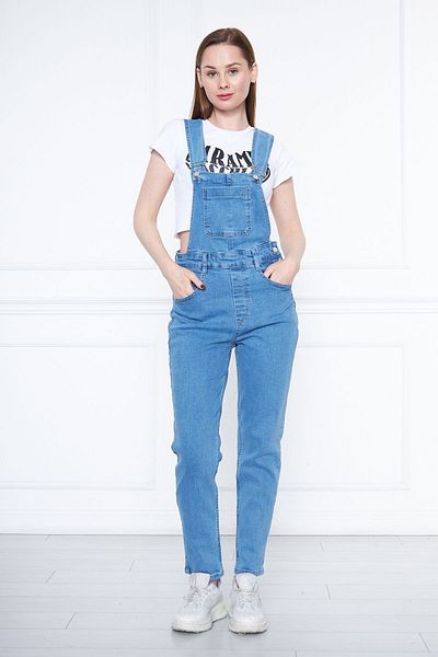 Pamuk Butik Salopetă din denim albastru pentru femei