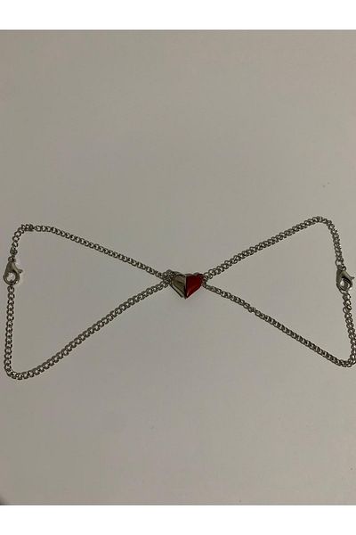 İYİ MODA 2 Pieces of Magnetized Heart Lover Friendship Bracelet