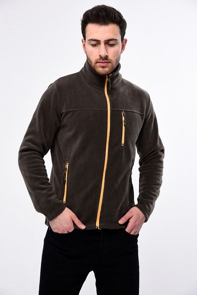 VEGA PORT Unisex Colorful Zippered 3 Pocket Outdoor Polar Khaki