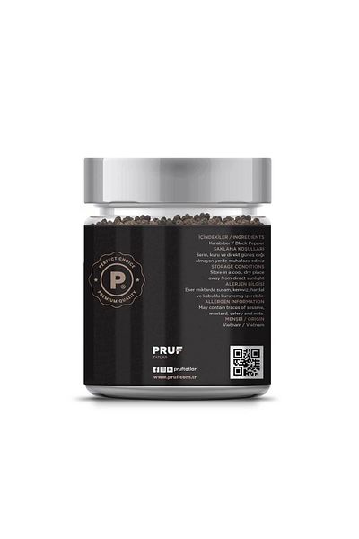 PRUF Black Pepper Grain 180 GrGlass Jar