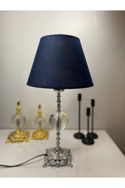 asellus Safderun Series Crystal Glass Lampshade, Chrome (silver) Table Lamp, Lux Lampshade, Home Gift Aba