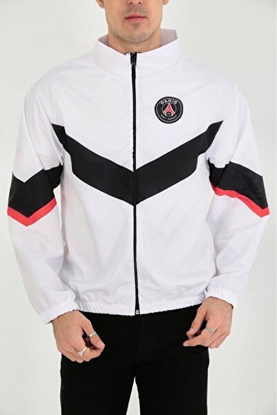 Be Original Unisex Παρίσι εμπριμέ ριγέ αδιάβροχο ανεμοθραύστης Προπόνηση τρεξίματος