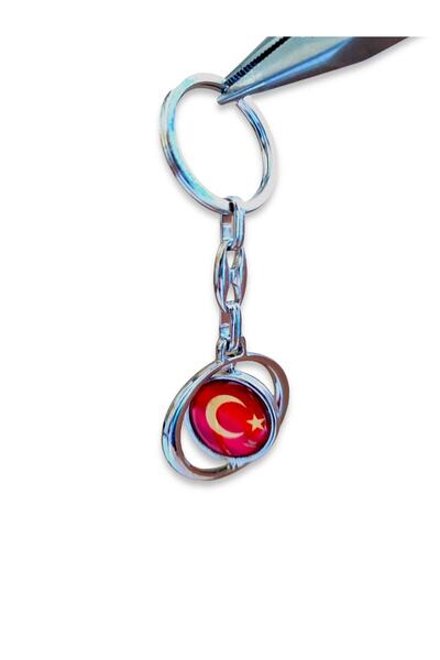 YÖRÜK TASARIM سلسلة مفاتيح هلال (العلم التركي)