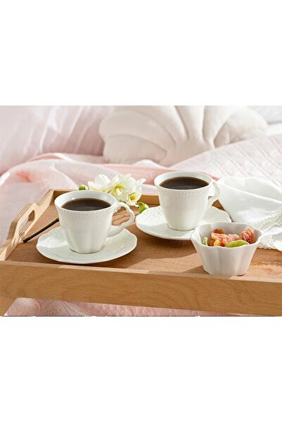 English Home Viyana Porselen 4 Parça Çay-kahve Fincan Takımı 180 Ml Açık Krem