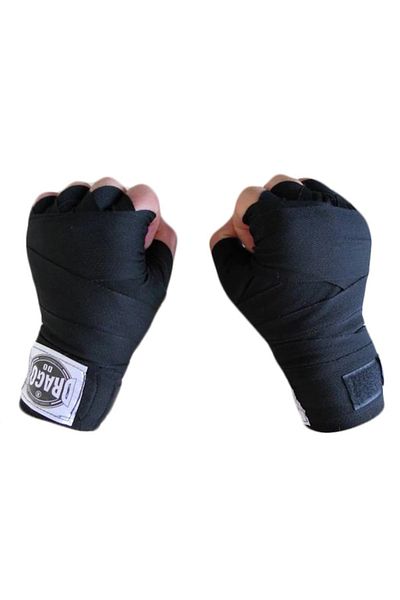 Dragondo 83815 Bandaj elastic de 5 metri (PĂRĂ) Bandaj de box negru
