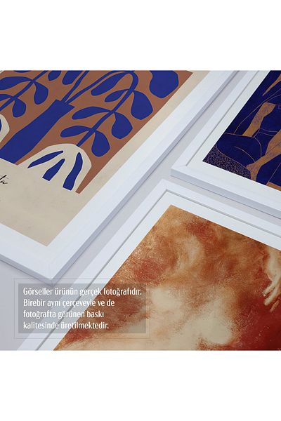 HOMEPACK Σετ 6 πίνακες με λευκό πλαστικοποιημένο πλαίσιο Six-019