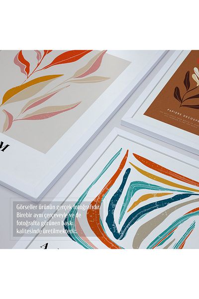 HOMEPACK Σετ 6 πίνακες με λευκό πλαστικοποιημένο πλαίσιο Six-021