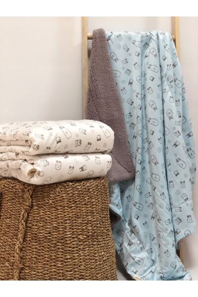 Bebitof Wellsoftlu Yumuşak Kadifemsi Dokulu Unisex Bebek Battaniyesi