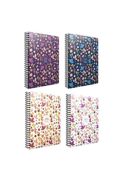 Gıpta 100 Things Spiral Hard Cover Notebook 17x24 100 Sheets (4 Stripes)