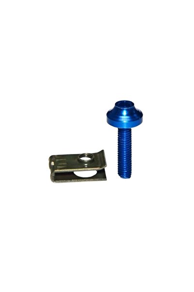 Star Klips Motorsiklet M5 Aluminyum Grenaj Vida Seti Mavi