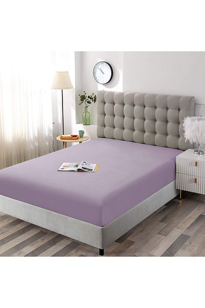 VESSİNOHOME Only Cotton Elastic Sheet Single Double King Size 57 Wire Fabric Size White-coloured