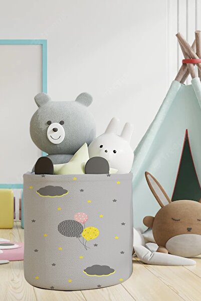 Talia Home Καλάθι παιχνιδιών οργάνωσης παιδικού και βρεφικού δωματίου με γκρι...