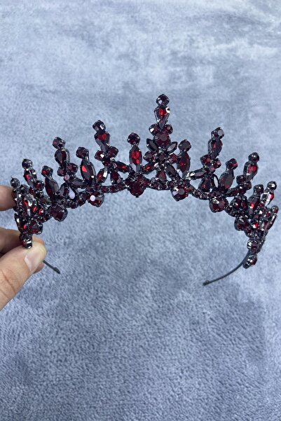 FdayAksesuar Αξεσουάρ Νυφικής Κορώνας Μπορντό Κούπερ Με Πέτρες Χένα και Νυφικ...