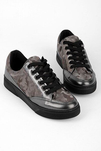 Lal Shoes & Bags Patterned Kadın Spor Ayakkabı-antrasit