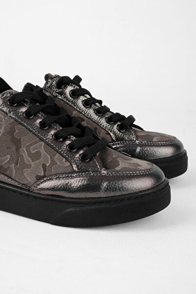 Lal Shoes & Bags Patterned Kadın Spor Ayakkabı-antrasit