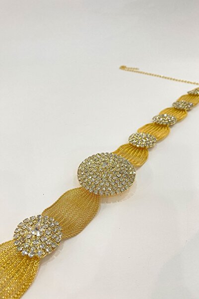 Hobigram Χειροποίητη ζώνη χρυσό ψάθινο τοπική πέτρα Albanian Belt – Ζώνη, κομψό σχέδιο, γυναικείο αξεσουάρ