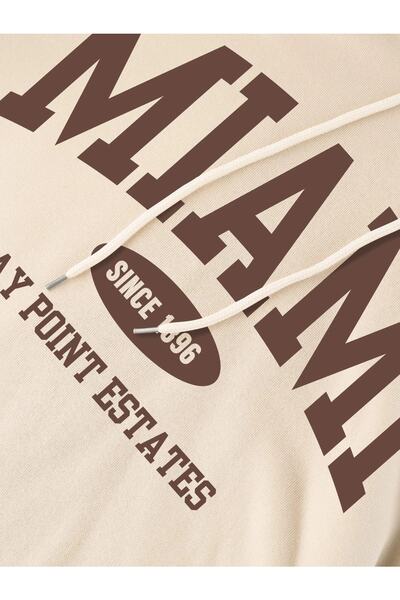 MODAGEN Miami Beige Hoodie Sweatshirt