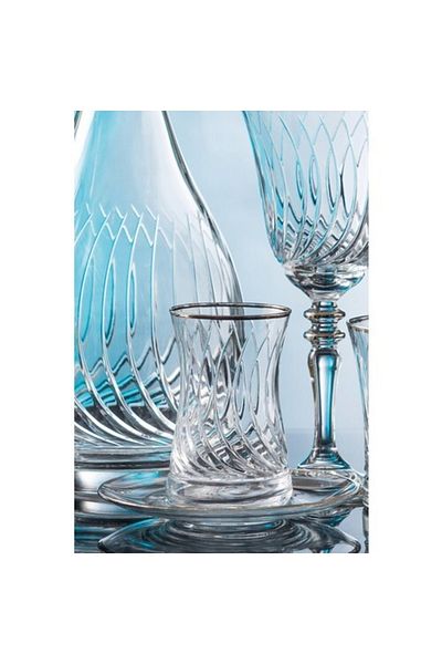 KCD Daren Platinum 12-Piece Tea Cup Set for 6 People
