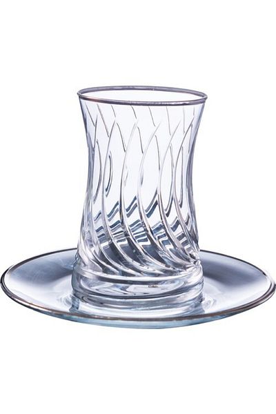 KCD Daren Platinum 12-Piece Tea Cup Set for 6 People