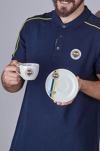 Fenerbahçe نيفا N3425 مرخص 1907 طقم فناجين شاي مكون من قطعتين Fb-zc076tds06