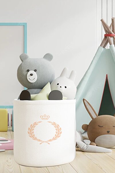 Talia Home Καλάθι παιχνιδιών με μοτίβο κορώνας για οργάνωση παιδικού και βρεφ...