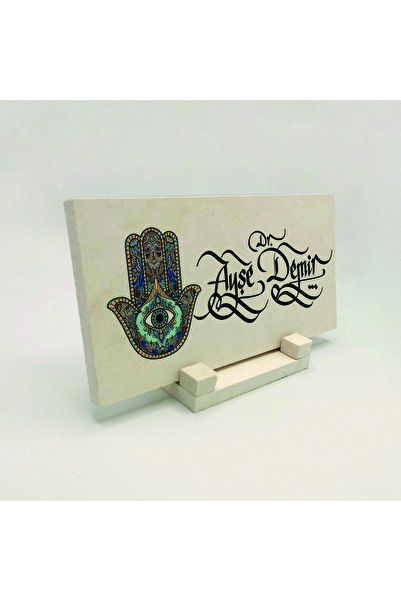 Sadrazam Kişiye Özel Hediyelik Hat Yazılı Kaligrafi Doğaltaş Masaüstü Isimlik...