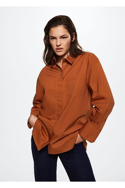 MANGO Woman Bavlněná košile oversize