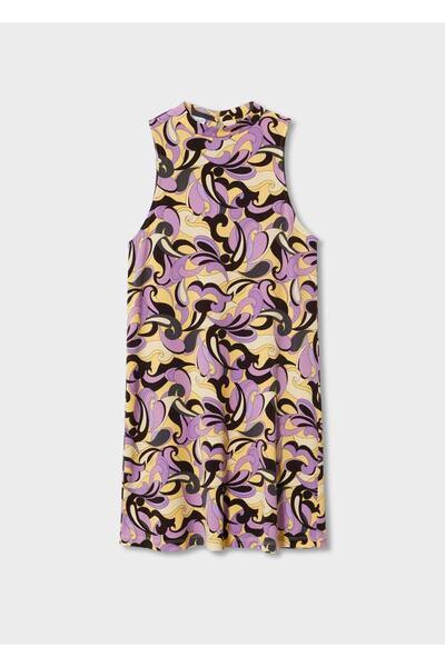 MANGO Woman Desenli Retro Elbise
