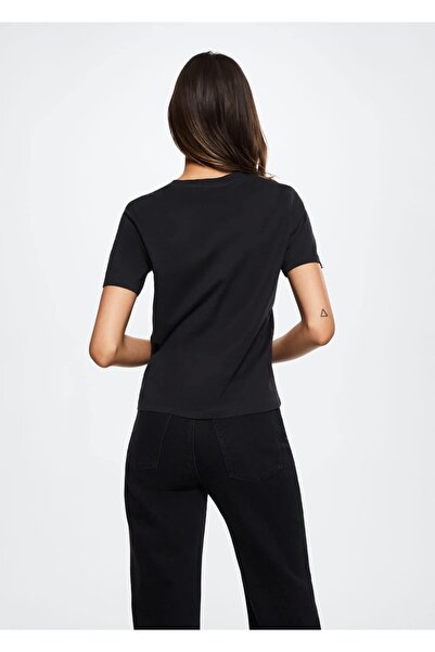 MANGO Woman Μπλουζάκι από βαμβακερό σχέδιο