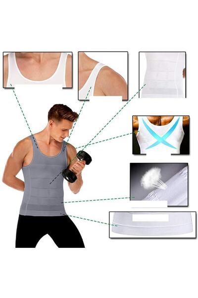 MİSTİRİK Torenova Model Gray Sports Corset - Abdominal and Breast Removal, Effective in Sports