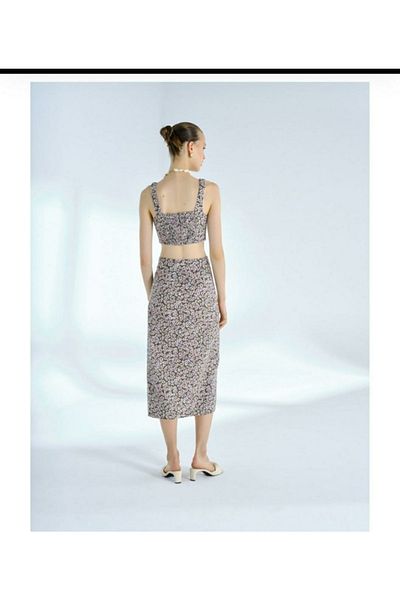 Budi Floral Patterned Crop Set