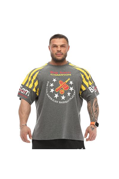 Big Sam Reglan Sleeve Yellow Detail Training T-Shirt 2686