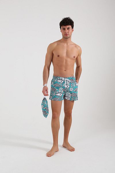 Whitefin White Fish Men's Swim Shorts