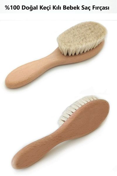 GM CAPELLA 100% Natural Goat Hair Baby Hair Brush Soft Baby Comb
